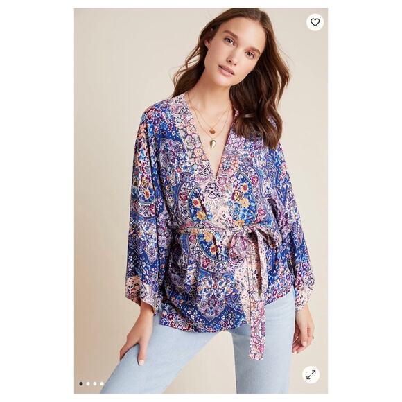 Anthropologie Kachel Jasmine Floral Kimono - Picture 2 of 7